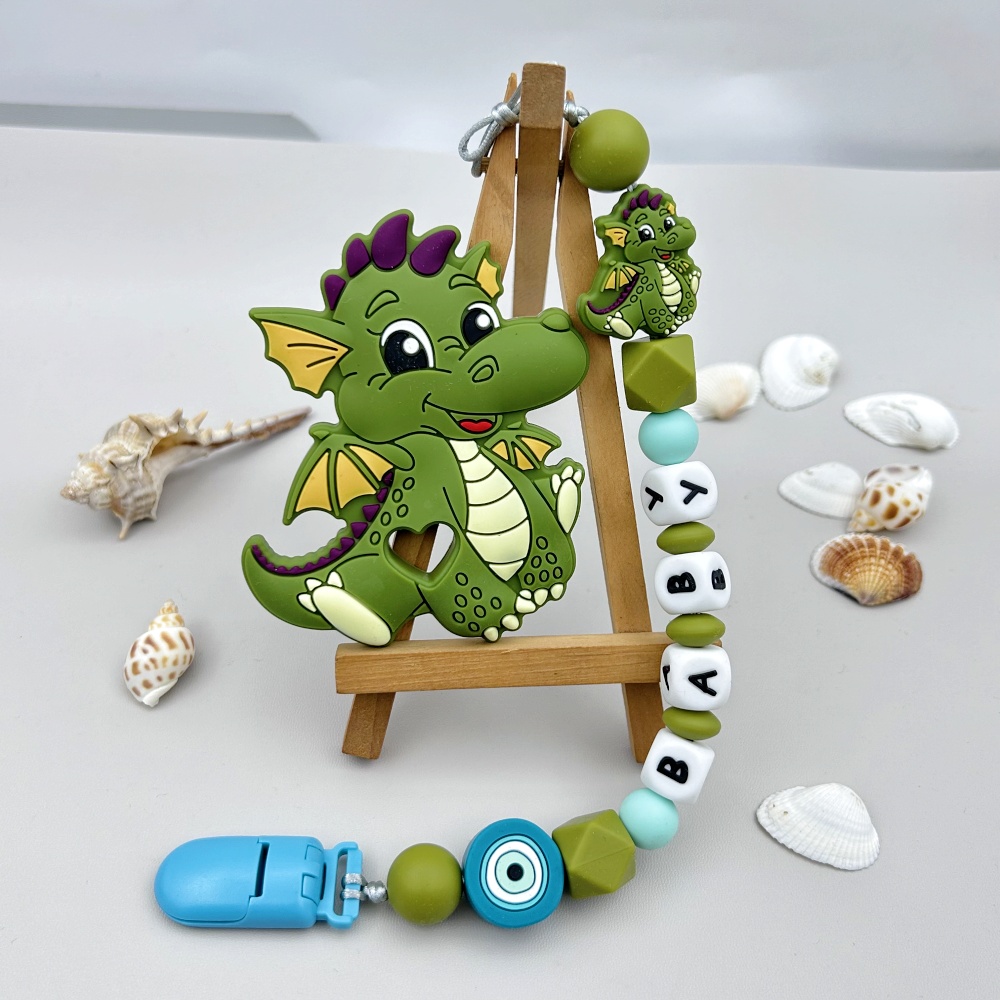 Baby Pacifier Clip - Benutzerdefinierte Englisch Russische Silikon Buchstabe Name