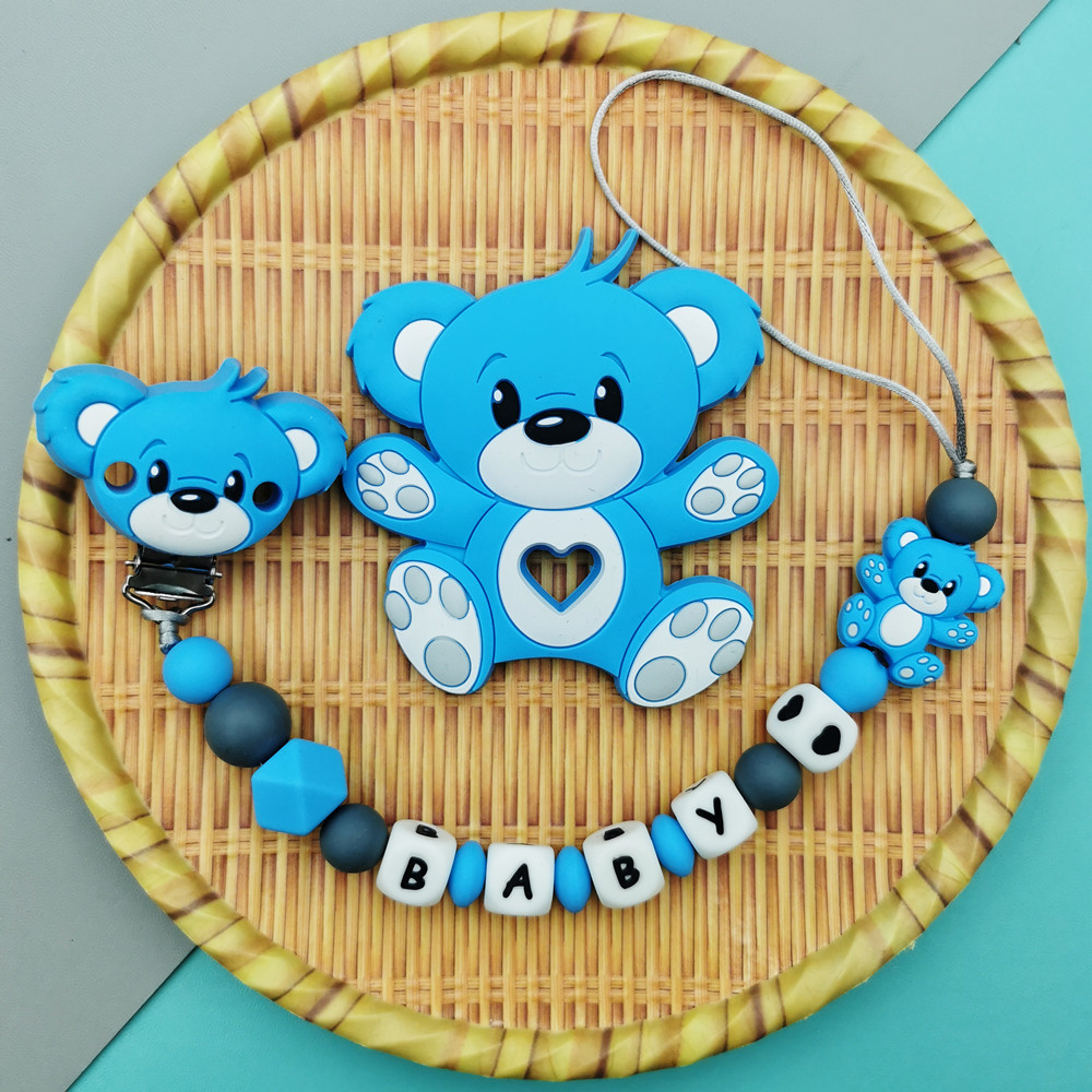 Baby Pacifier Clip - Benutzerdefinierte Englisch Russische Silikon Buchstabe Name