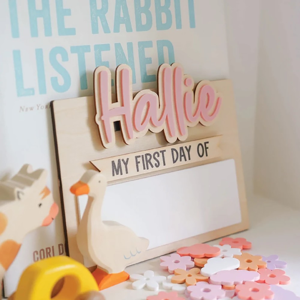 Baby Products Decoration - 1 Stück personalisierte Holz-Namensschilder für den