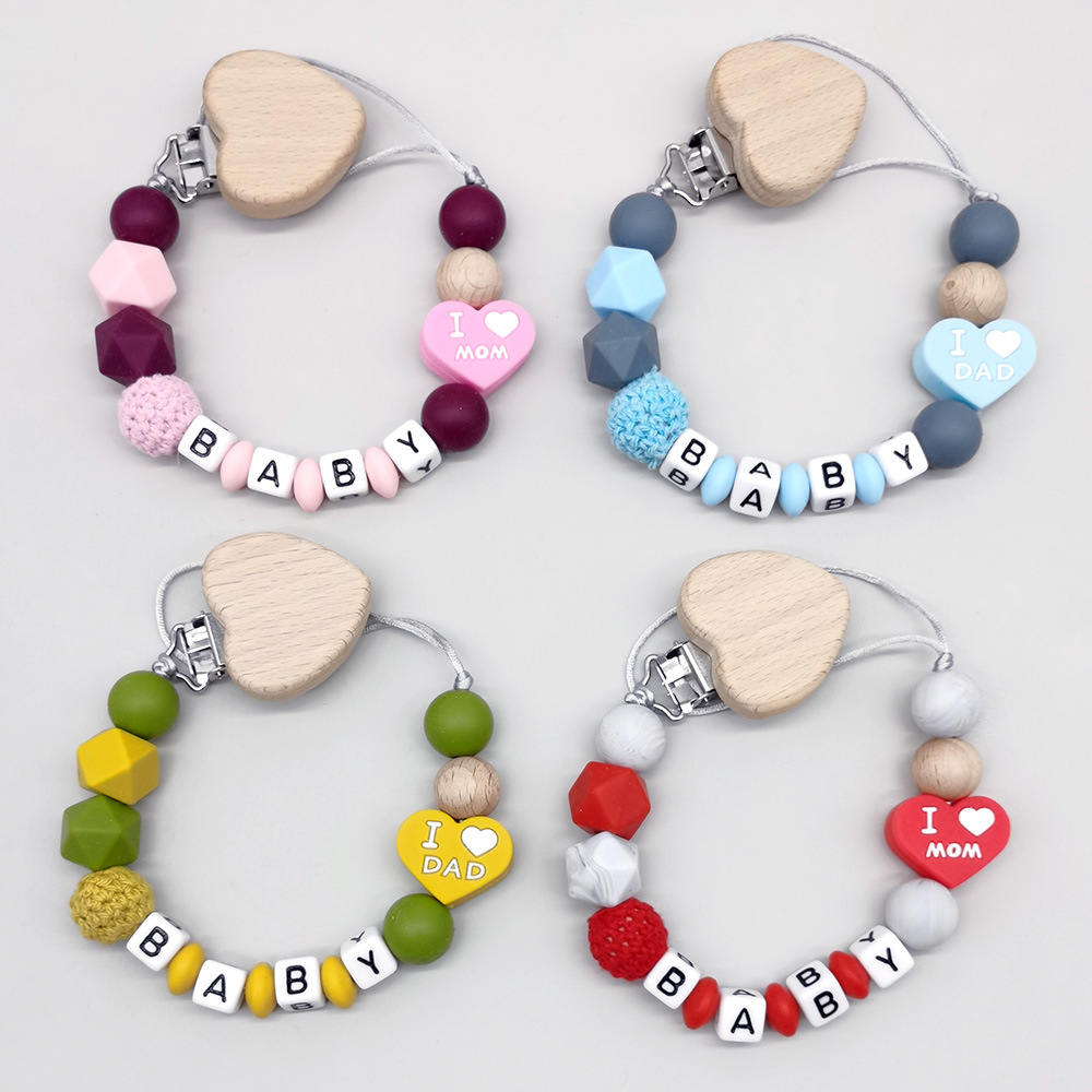 Baby Pacifier Clip - Anpassbare personalisierte Name Baby Beißring Schnuller