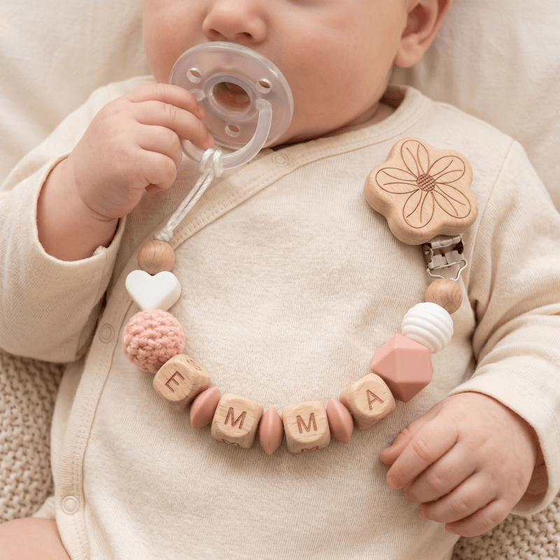 Baby Pacifier Clip - 2026 Personalisierter Baby-Schnullerclip mit individuellem Namen,