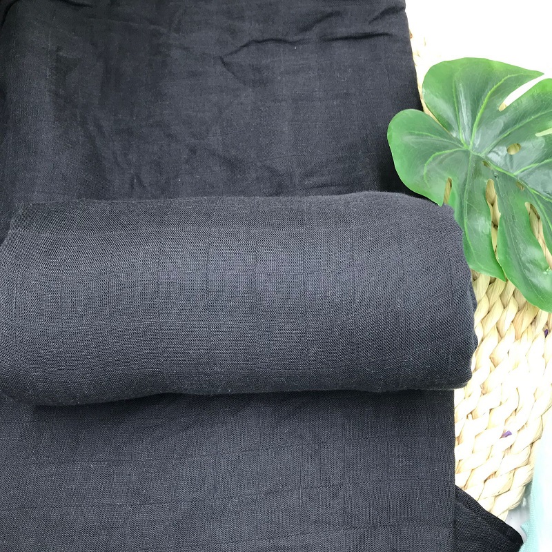 Baby Swaddle Blanket - Reine schwarze Farbe Baby Wrap Ultra