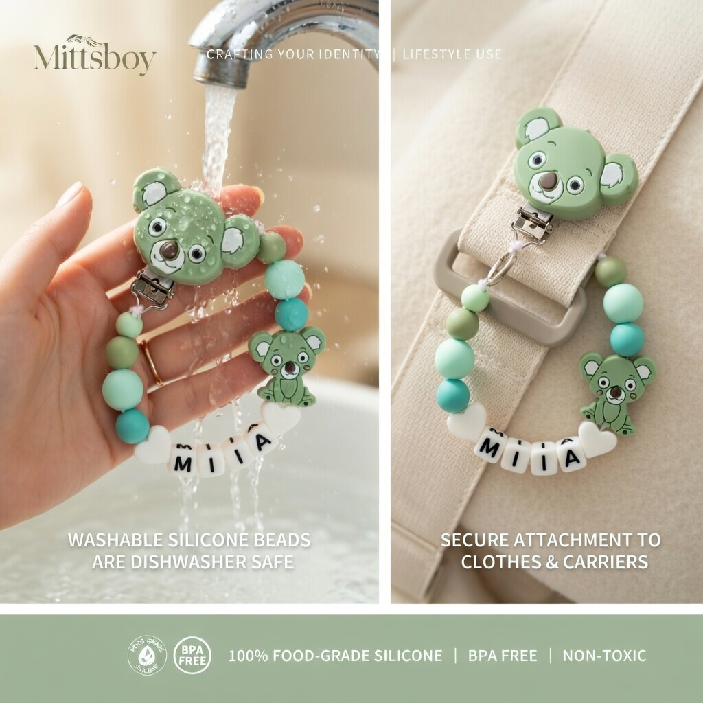 Silikon-Schnullerkette mit Per – Baby Pacifier Clip Bewertung und Preis